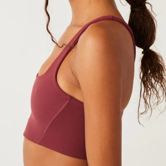 Free People Never Better Square Neck Bra in Clove LARGE - Picture 3 of 3
